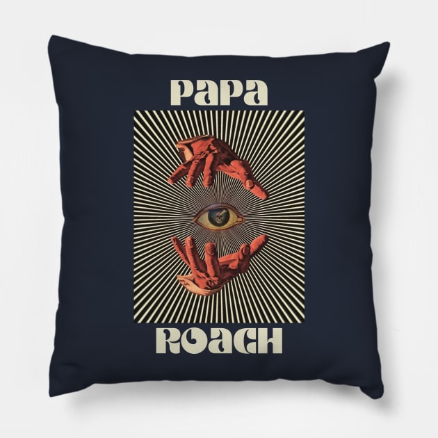 Hand Eyes Papa Roach Pillow by Kiho Jise