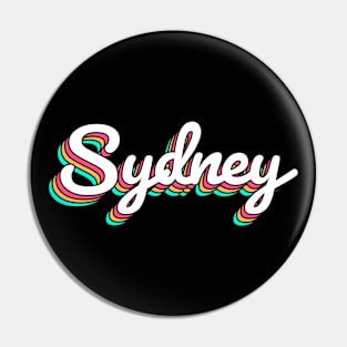 Sydney Australia Retro Script Pin