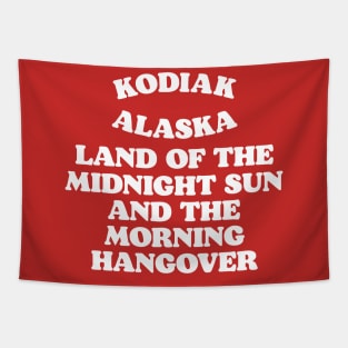 Kodiak Alaska Retro Funny Tourist Souvenir Tapestry