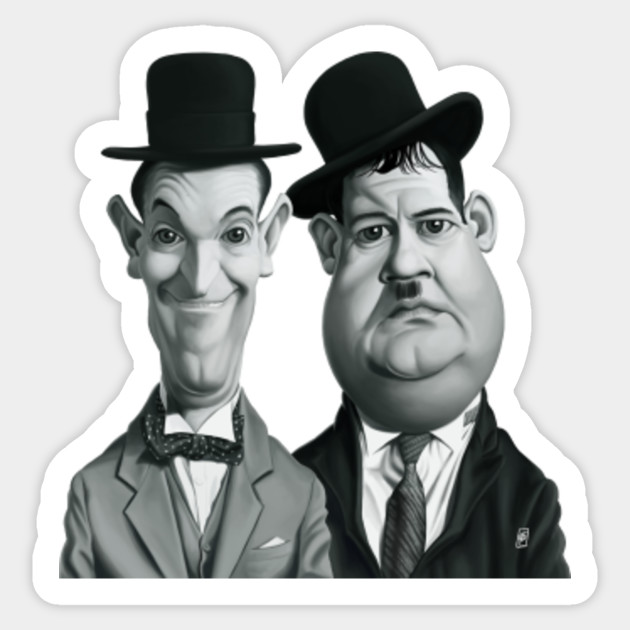 Laurel And Hardy Laurel And Hardy Sticker Teepublic 