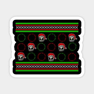 Ugly X-Mas Christmas Skull Magnet