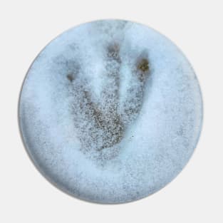 ONE PENGUIN FOOT PRINT IN THE SNOW Pin