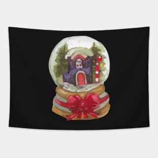 Christmas Globe Watercolor Tapestry