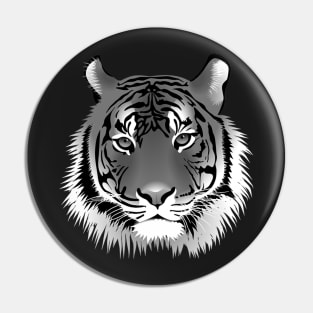 Tiger Head in Gray Pin