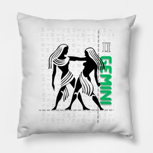 Gemini Zodiac Symbol Pillow