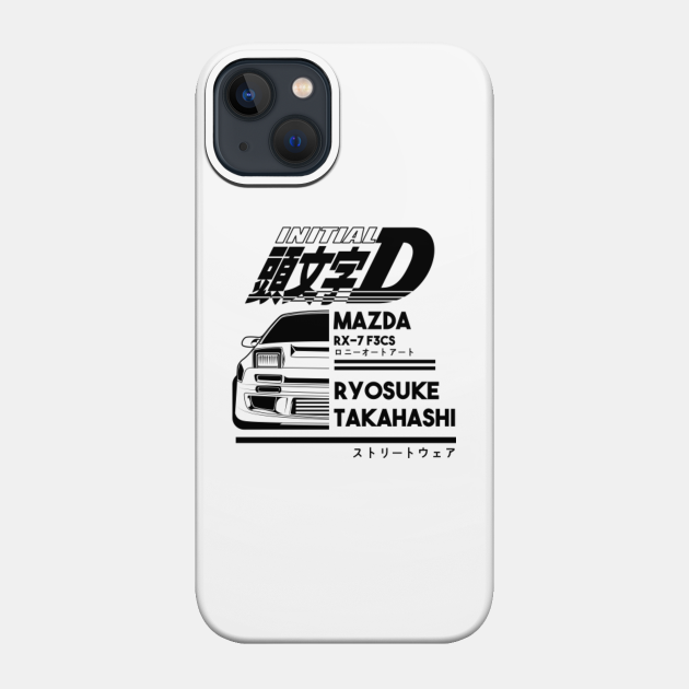 Mazda RX 7 Initial D ( Black print ) 3 - Initial D - Phone Case