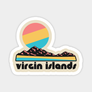 Retro Virgin Islands ))(( Tourist Souvenir National Park Design Magnet