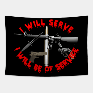 Weapon - I Serve - Weapons 1 Round Tapestry