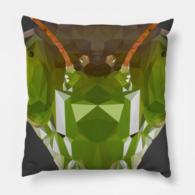 Mantis praying mantis Polygon children gift Pillow by MaveriKDALLAS