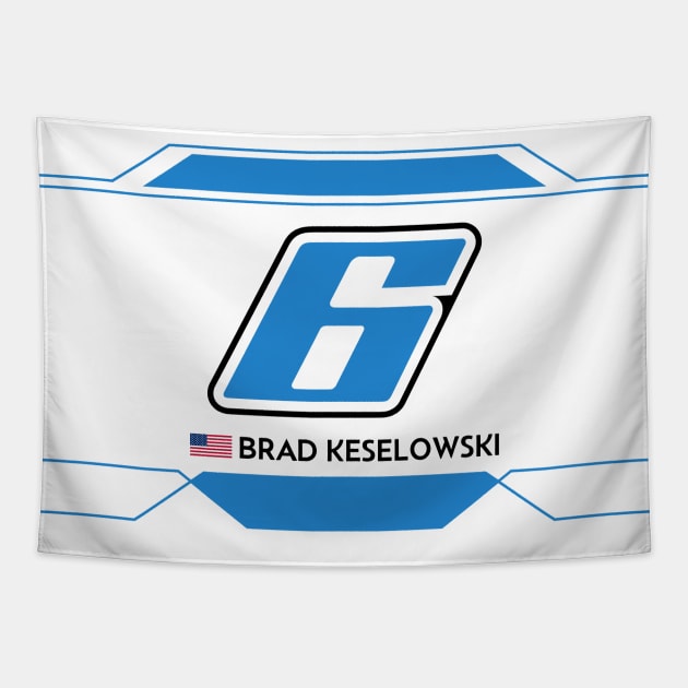 Brad Keselowski #6 2023 NASCAR Design Tapestry by AR Designs 