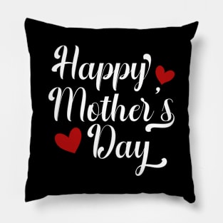 Simple and Elegant Happy Mother's Day Calligraphy Pillow