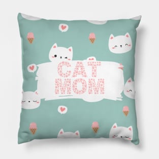 Cute cat mama design Pillow