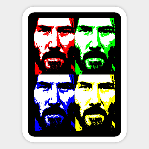 Keanu Reeves (collage) - Keanu Reeves - Sticker | TeePublic