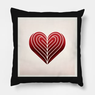 Depth of Affection: Layered Heart Illusion Pillow