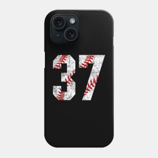 Vintage #37 Baseball Laces Baseball Mom Jersey Love Baseball Phone Case