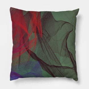 red black blue abstract Pillow