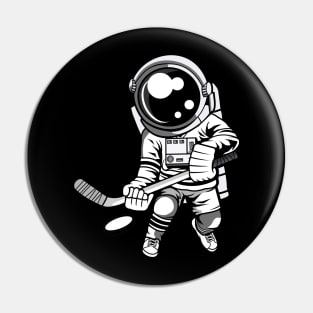 Hockey Player Astronaut Pin