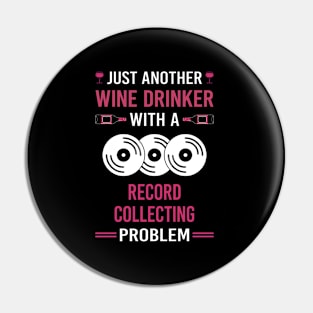 Wine Drinker Record Collecting Records Pin