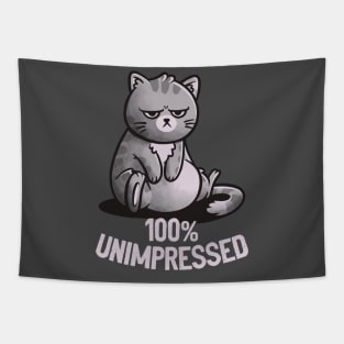 100% Unimpressed Cute Funny Cat Gift Tapestry