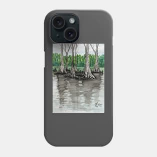 Cypress trees in the swamp Phone Case