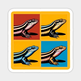 Peter's Banded Skink Pop Art - Cool Lizard Magnet