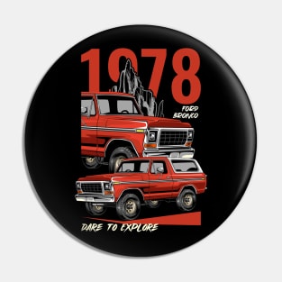 1978 Bronco 4X4 Car Pin