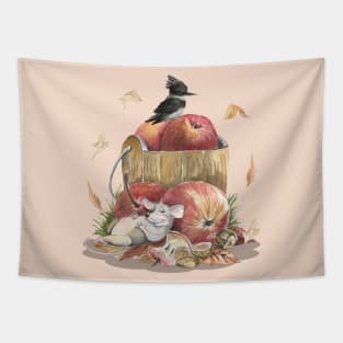 A mouse full of apples Tapestry