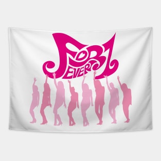 Silhouette style design of girls generation in the forever one era Tapestry