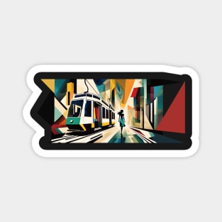 The Art of Trams - Soviet Realism Style #001 - Mugs For Transit Lovers Magnet