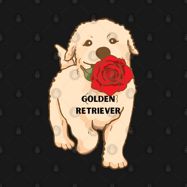 golden retriever dog illustration by RubyCollection