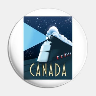 Canada Locomotive travel poster Pin