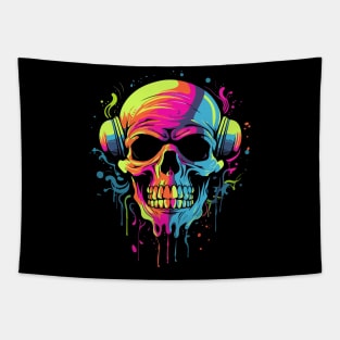 Skull Headphones Tapestry