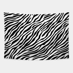 Savage Black and White Tiger Pattern Animal Print Wild Safari Tapestry