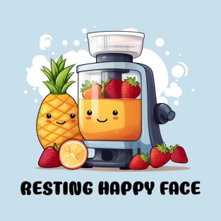 Fruit Juicer Resting Happy Face Funny Health Novelty T-Shirt