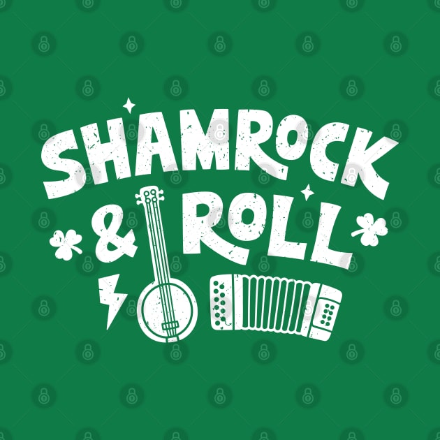 Shamrock & Roll Banjo and Accordion Funny by rustydoodle