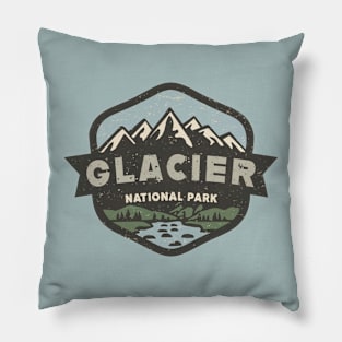 Glacier National Park Travel Sticker Pillow