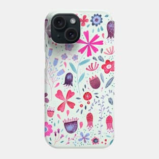 Kennington Flowers Watercolor Painting Phone Case