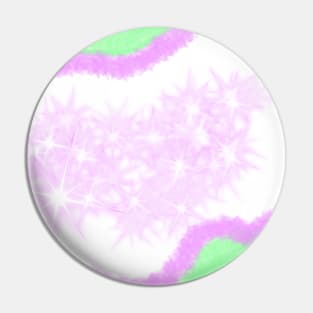 Green pink watercolor glitter sparkle art Pin