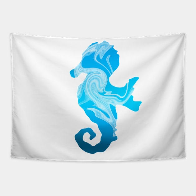 Seahorse Silhouette Tapestry by ZRM 