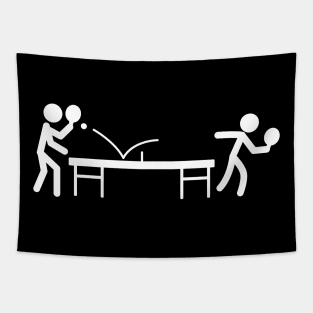 Ping Pong Table Tennis Stick Figures Pingpong Tapestry