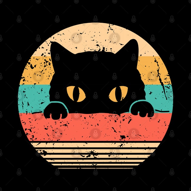 Vintage Black Cat Lover, Retro Style Cats by mansour