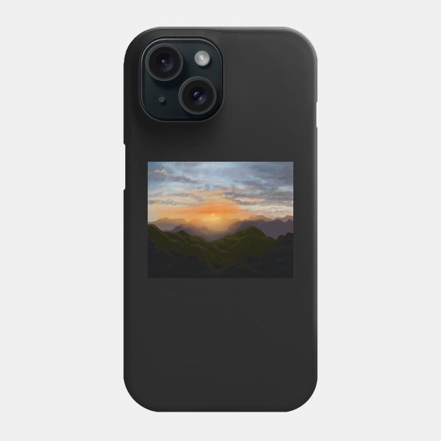 Mountain sunset in Puerto Rico Phone Case by gldomenech