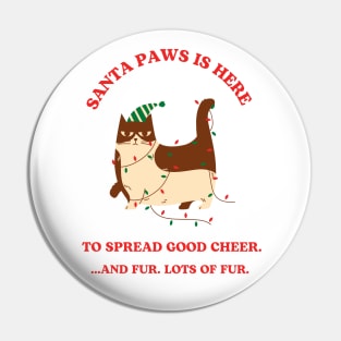 Santa Paws is here! Merry Christmas Pin