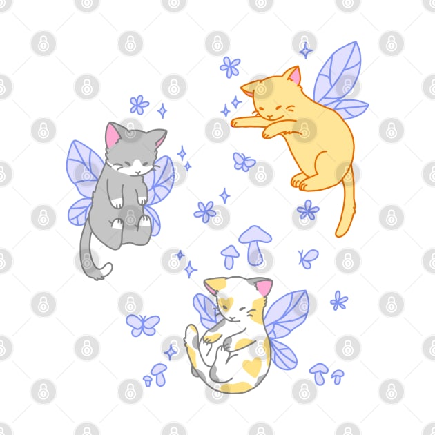 fairy kitties (classic blue) by casserolestan