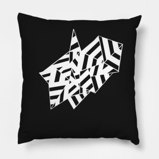 Abstract New Lines White Pillow