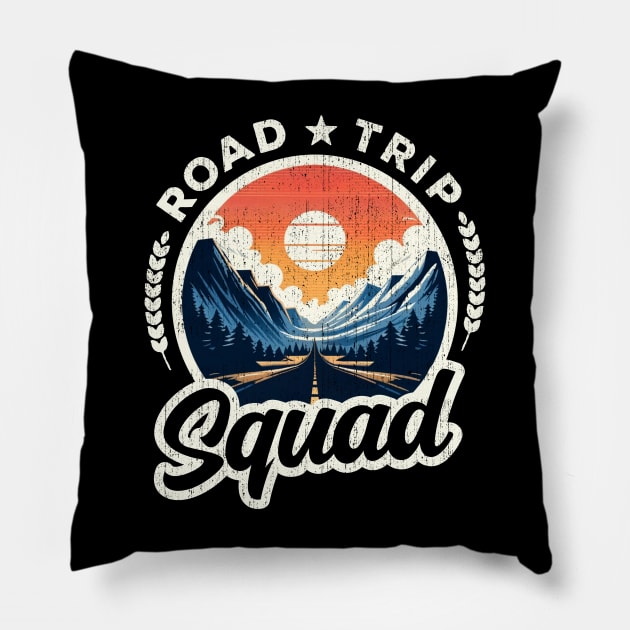 Road Trip Squad Pillow by DetourShirts