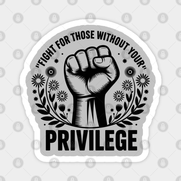 White-Privilege Magnet by Creatifly Graphic Tees