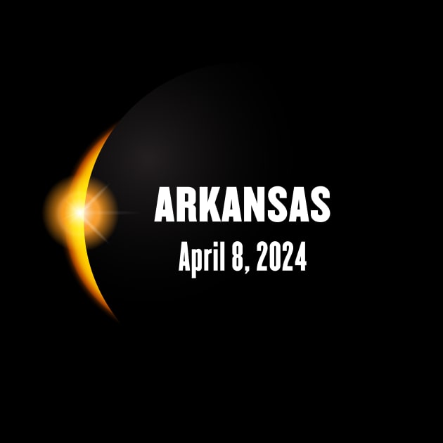 Total Solar Eclipse Arkansas 2024 by Rocky Ro Designs