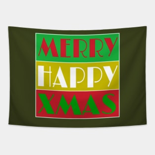 Merry Happy Xmas - Front Tapestry