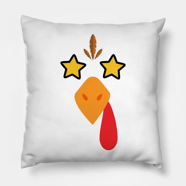 Turkey Face thanksgiving fall season cute matching friend costume inspiration Pillow by greatnessprint
